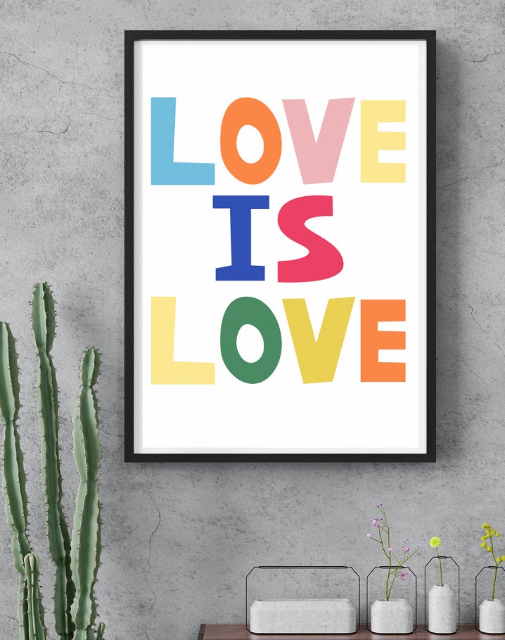 LGBTQ Pride Printables Pride Month Rainbow Pride love is Love