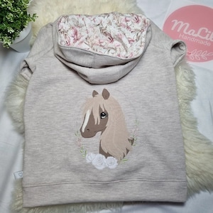 Embroidered cardigan with zipper, children's jacket, jacket with appliqué, handmade children's clothing