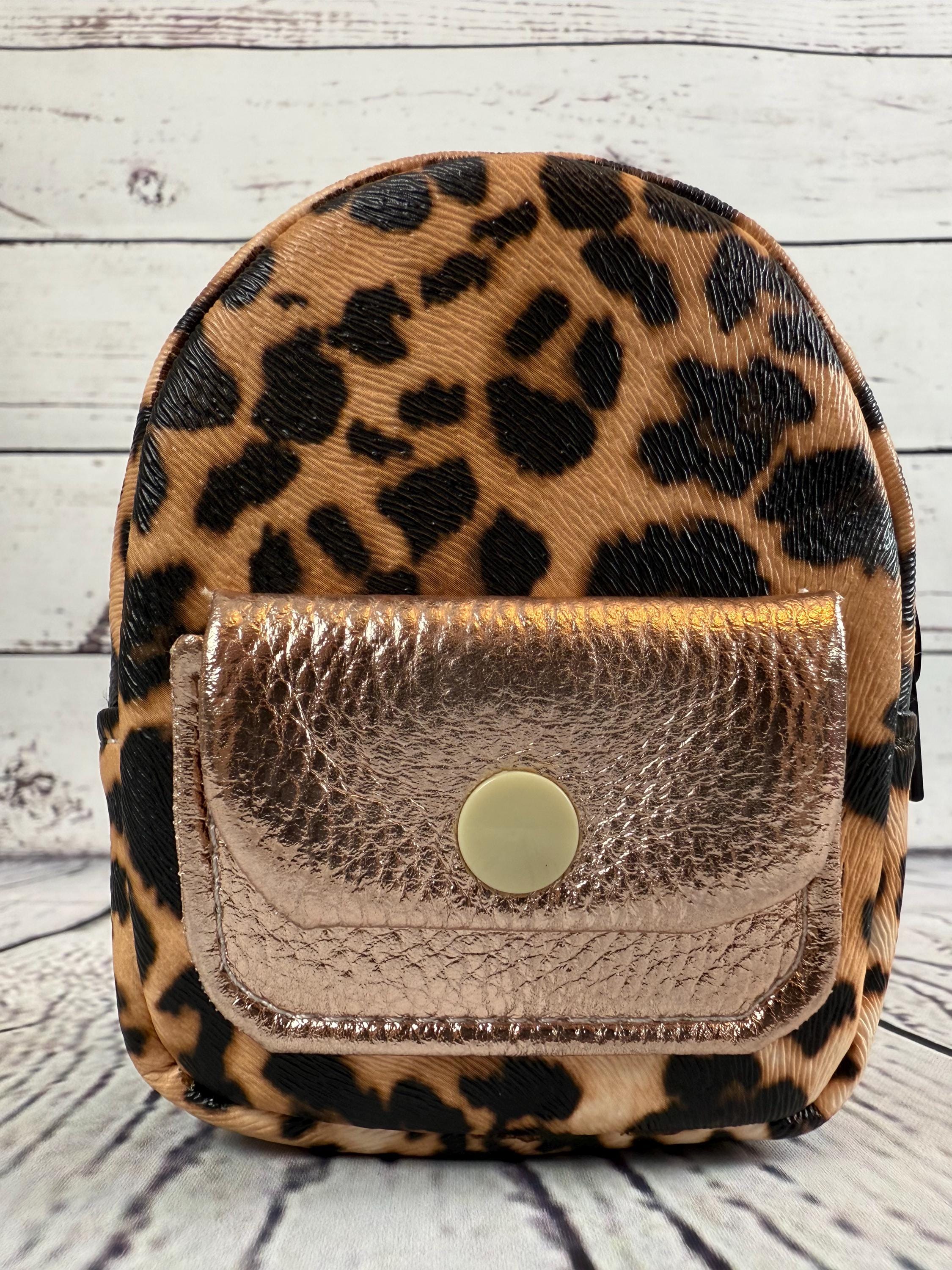5155 Handbags Wallet Set Leopard Print Leather Purses Small Backpack Backpack Purse-$55 How cute is this leopard print Backpack  main image 2