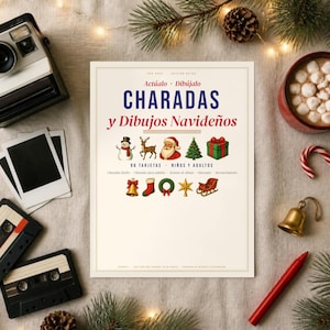 Charadas Navideñas en Español, Spaanse kerst charades en tekenspel afdrukbaar