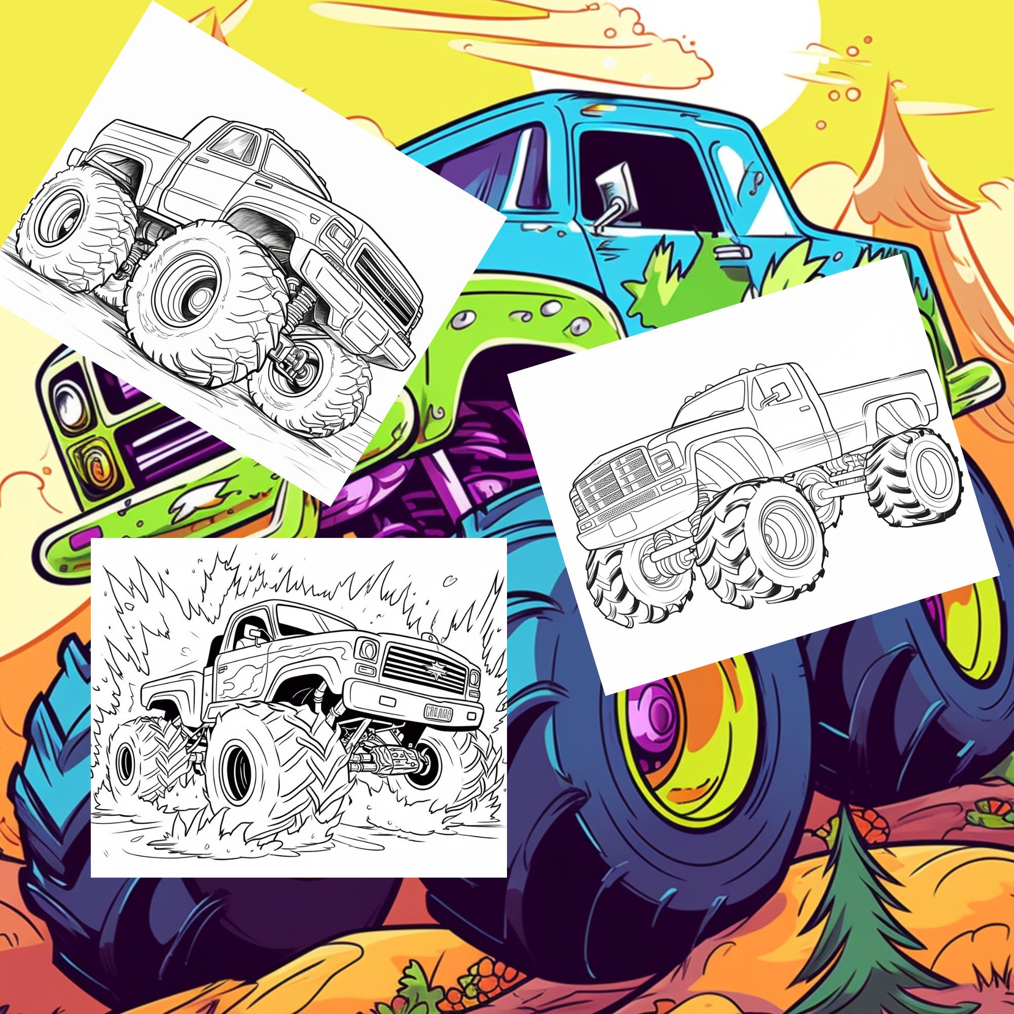 Printable Monster Truck Coloring Sheets for Kids Aged 8-12 Monster ...