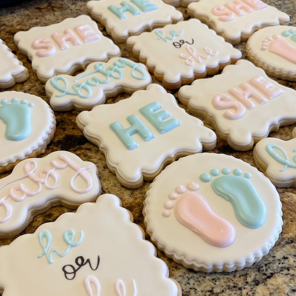 Gender Reveal Cookie Etsy