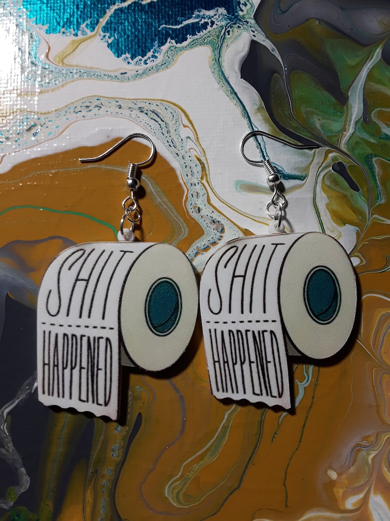 Novelty Toilet Roll Earrings Rude Kawaii Kitsch Gumball on Etsy UK