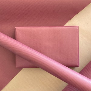 Papier d'emballage cadeau écologique bordeaux 50 g/m², 100 % recyclé et recyclable, papier d'emballage d'anniversaire kraft, emballage cadeau durable