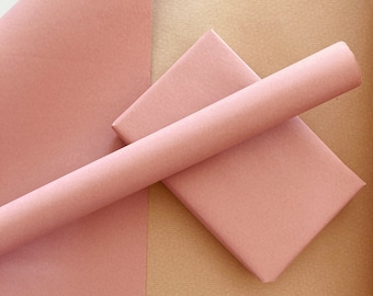 Baby Pink Umweltfreundliches Geschenkpapier, 100% recycelt und recycelbar, Kraftpapier, Geburtstagsgeschenkpapier, Valentinstagsgeschenkpapier