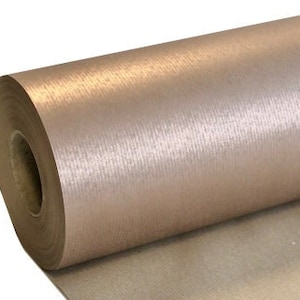 Metallic Copper Christmas Wrapping Paper, Ribbed Eco Friendly Gift Wrapping Paper, 100% Recycled & Recyclable, Sustainable