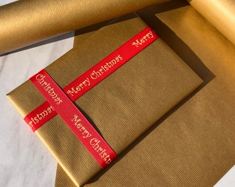 Metallic Gold Lined Eco Friendly Gift Wrapping Paper, 100% Recycled &  Recyclable, Sustainable Kraft Wrapping Paper, Birthday Gift Wrap 