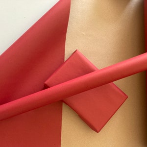 Carta da regalo ecologica rossa, riciclata e riciclabile al 100%, carta da regalo Kraft, carta da regalo per compleanni, carta da regalo per San Valentino.