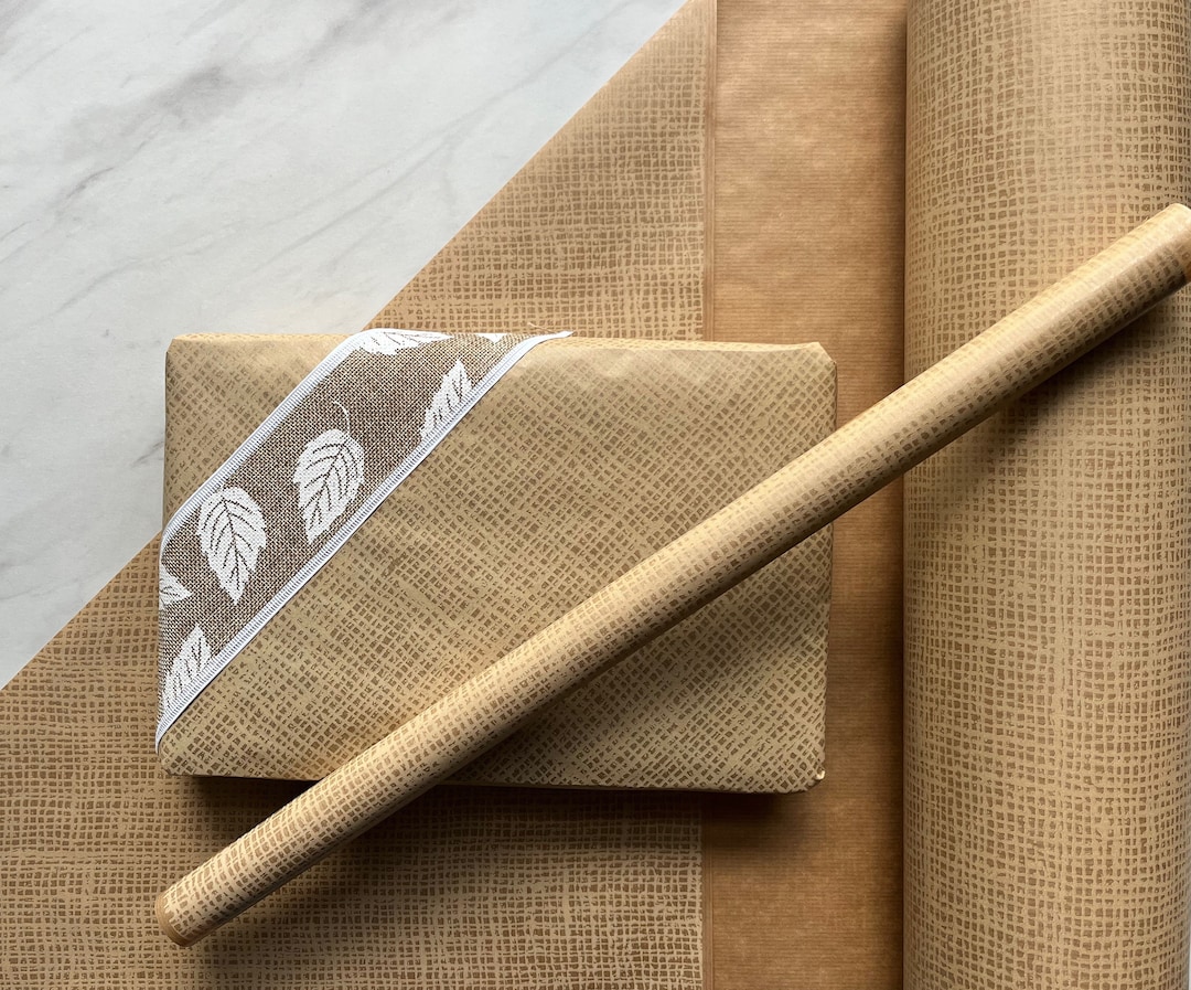 Jute Wrapping Wrapping Paper Ivory Jute Look 50CM Wide Eco Friendly, 100% Recycled ...