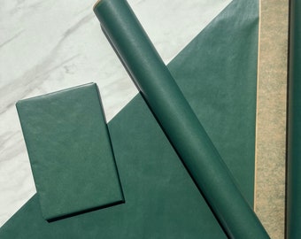 Wrapping Paper Green Lined 50CM Wide Eco Friendly, 100% Recycled Kraft | Recyclable, Sustainable, Plastic Free Gift Wrap