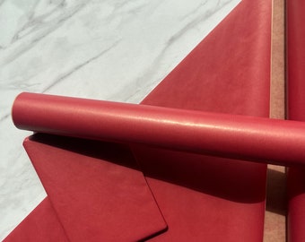 Red Lined Eco Friendly Kraft Gift Wrapping Paper, 100% Recycled & Recyclable, Sustainable  Birthday, Mothers Day, Anniversary Gift Wrap