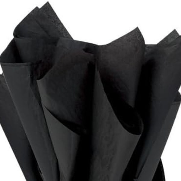 Black 5 or 10 Pack Luxury Tissue Paper Sheets Thick 18GSM, Eco-Friendly, Full Size 75cm x 50cm, Pre-folded, Same Day Dispatch Before 3pm!