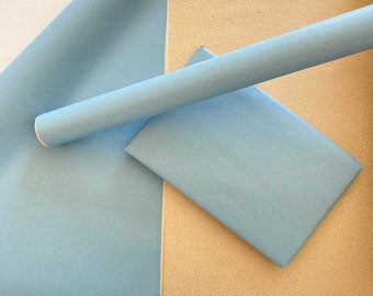 Baby Blue Eco Friendly Gift Wrapping Paper, 100% Recycled & Recyclable, Kraft Wrapping Paper, Birthday Wrapping Paper, Valentines Gift Wrap