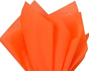 Orange 5 or 10 Pack Luxury Tissue Paper Sheets Thick 18GSM, Eco-Friendly, Full Size 75cmx50cm, Pre-folded, Same Day Dispatch Before 3pm!