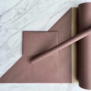 Brown Brick Eco Friendly Gift Wrapping Paper, 100% Recycled & Recyclable, Kraft Wrapping Paper, Birthday Gift Wrap Matching Ribbon