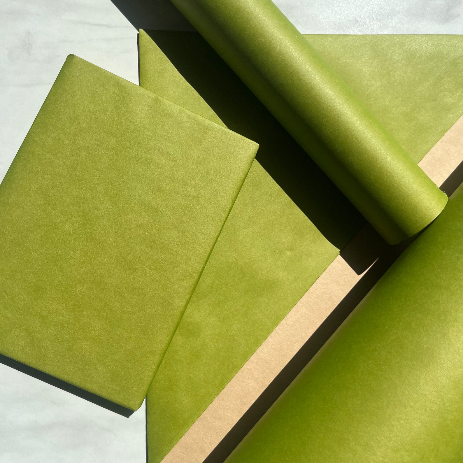 Mat Wrapping Wrapping Paper Matt Lime Green 50CM Wide Eco Friendly, 100% Recycled ...