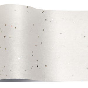 Carta velina ecologica con stampa di pietre preziose lucide e diamanti bianchi, 100% riciclata e riciclabile, carta velina, carta velina stampata di lusso