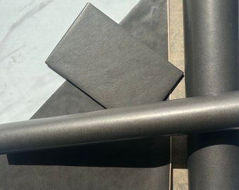 Wrapping Paper Black Lined 50CM Wide Eco Friendly, 100% Recycled Kraft | Recyclable, Sustainable, Plastic Free Gift Wrap