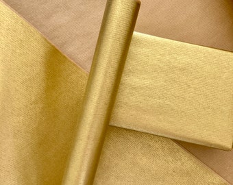 Christmas Gold Ribbed Gift Wrapping Paper, Eco Friendly, 100% Recycled & Recyclable, Kraft Gift Wrap 0.5Metres to 20Metres  Folded or Rolled