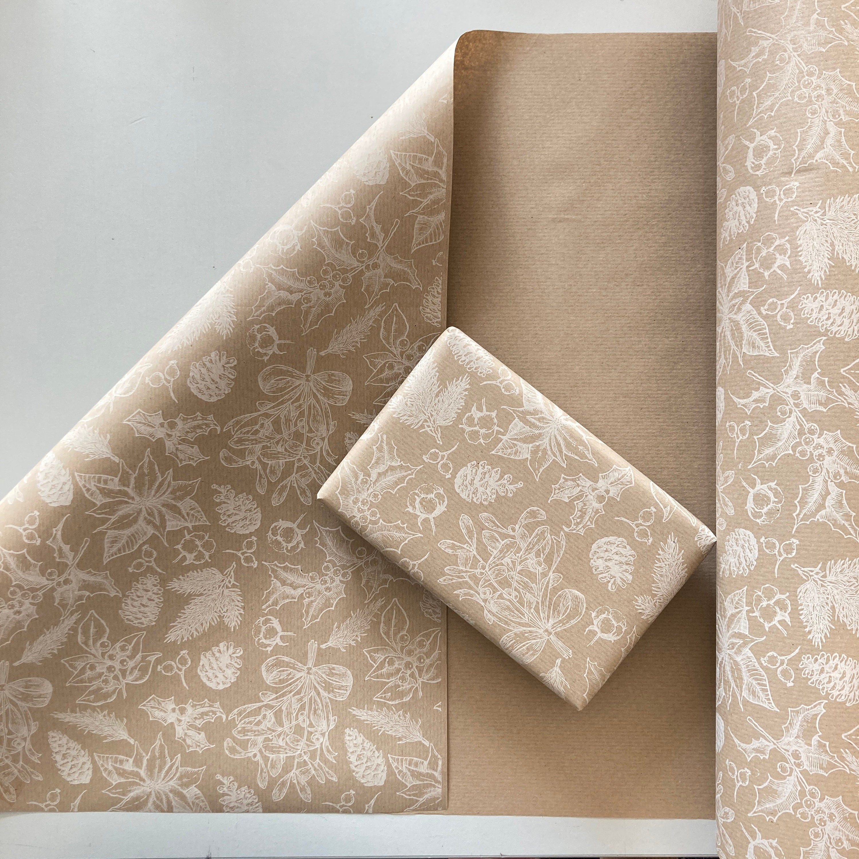 Ivory White Wrapping Paper  Eco-friendly Kraft Gift Wrap