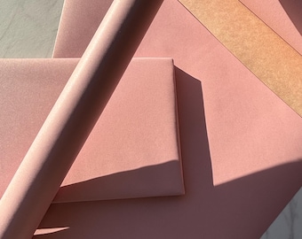 Wrapping Paper Matt Baby Pink 50CM Wide Eco Friendly, 100% Recycled Kraft | Recyclable, Sustainable, Plastic Free Gift Wrap