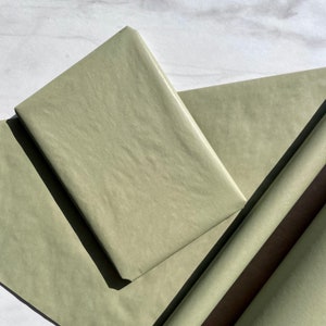 TISSUE PAPER SHEETS Sage Olive Chartreuse Moss Green Retail and