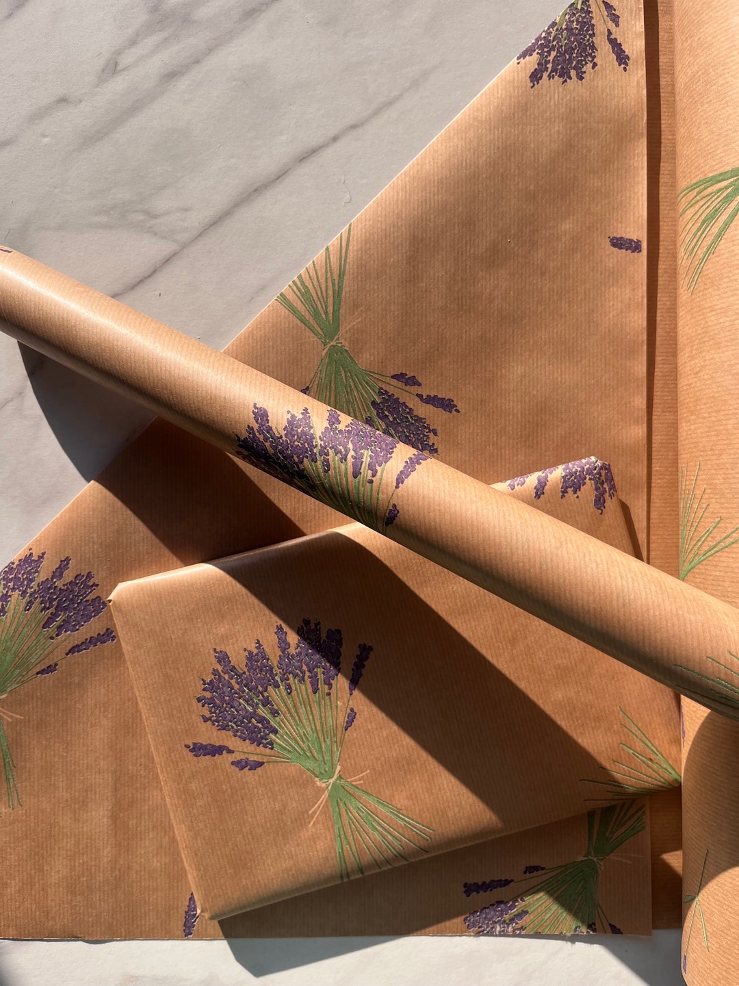 Lavender Flowers Eco Friendly Gift Wrapping Paper, 100% Recycled ...
