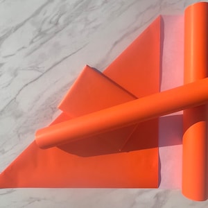 Papier d'emballage cadeau écologique doublé orange, 100 % recyclé et recyclable, papier d'emballage kraft durable, emballage cadeau d'anniversaire