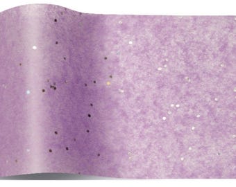 Papel de seda con estampado de piedras preciosas brillantes color lila púrpura y amatista, ecológico, 100% reciclado y reciclable, papel de seda de lujo con estampado.