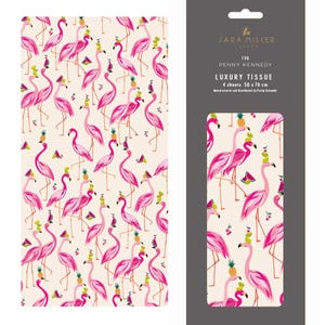 Sara Miller Celebating Flamingos Seidenpapier 4 Bögen 50 x 70 cm