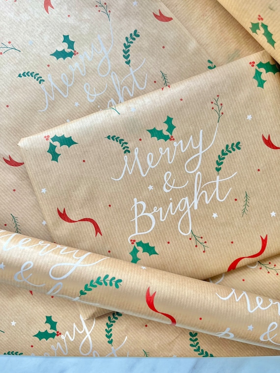 Matt Green Wrapping Paper, Gift Wrapping Paper,eco Friendly Sustainable Kraft  Paper,100% Recycled & Recyclable, Luxury Birthday 