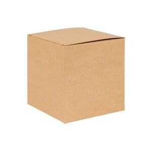 Natural Kraft Flat Pack Gift Candle Boxes 10x10x10 cm, Advent Calendar, Recycled and recyclable.
