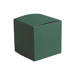 Forest Green Kraft Coloured Flat Pack Gift Candle Boxes 10x10x10 cm, Advent Calendar, Recycled and recyclable.