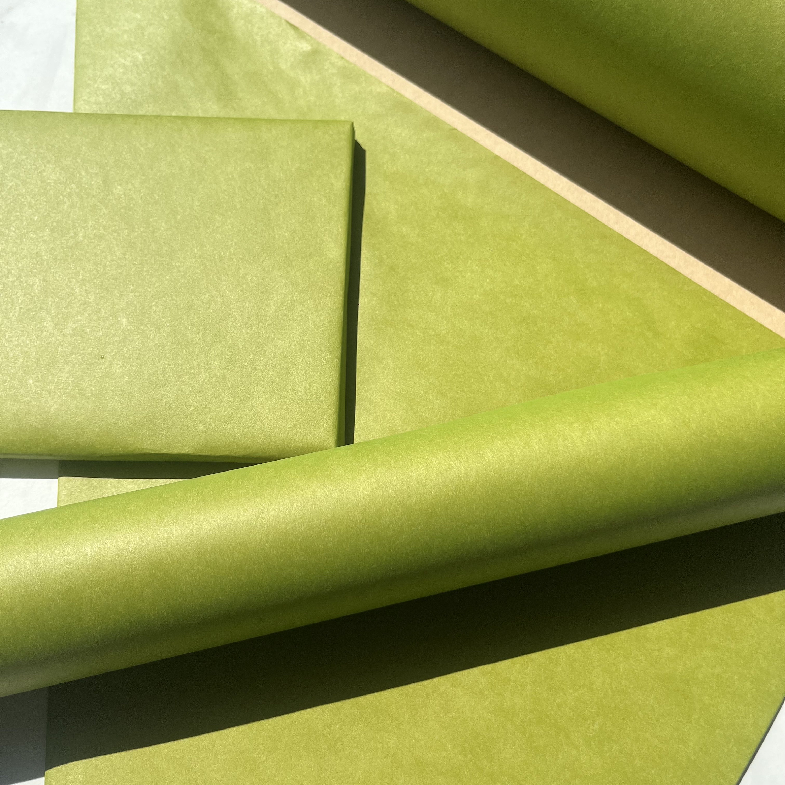 Mat Wrapping Wrapping Paper Matt Lime Green 50CM Wide Eco Friendly, 100% Recycled ...