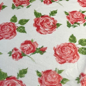 Carta velina ecologica con stampa di rose rosa e rosse, 100% riciclata e riciclabile, carta velina per compleanni, carta velina stampata di lusso