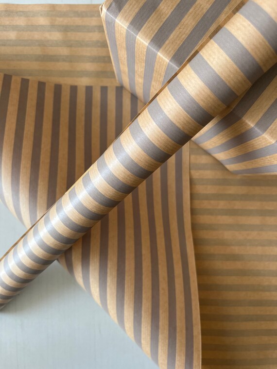 Grey Stripes Print Eco Friendly Gift Wrapping Paper 100 Recycled Recyclable Gift Wrap Kraft Birthday Wrapping Paper Sustainable Wrap Etsy