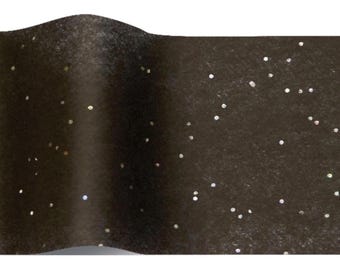 Tissue Paper Black Gemstone Shiny Print Luxury Thick 18GSM Sheets Eco Friendly Full Size 75cm x 50cm 1-10 Sheets Folded Eco Friendly, 100%