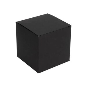 Black Matt Kraft Coloured Flat Pack Gift Candle Boxes 10x10x10 cm, Advent Calendar, Recycled and recyclable.