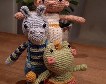 Frosch Froschkönig Amigurumi Kuscheltier Spielzeug Puppe Püppchen Mädchen gehäkelt