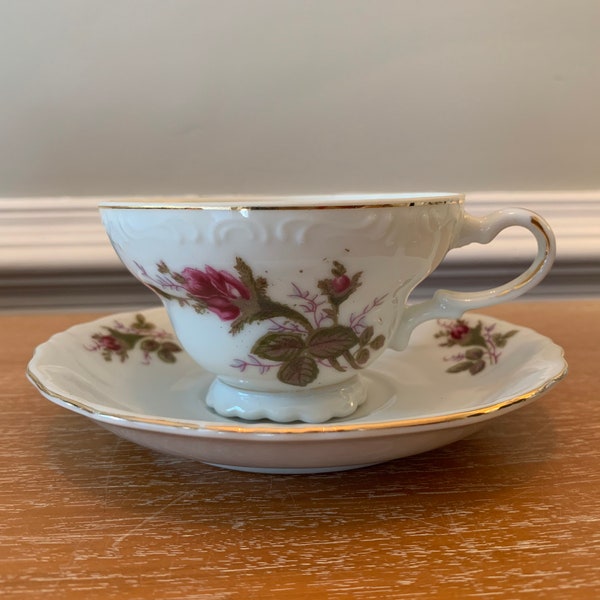 Moss Rose by UCAGCO Teacup and Saucer