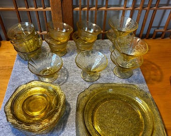 Madrid Amber by Federal Glass - Assorted Pieces SOLD SEPARATELY