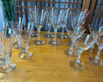 Vintage Fostoria Beacon Crystal Glasses