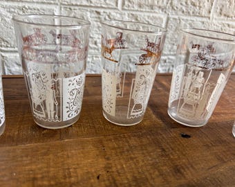 Vintage Anchor Hocking Juice Glasses - Set of 6