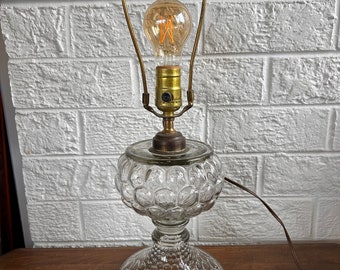 Antique Fish Scale Bubble Lamp - converted 1890's Queen Anne Oil Lamp