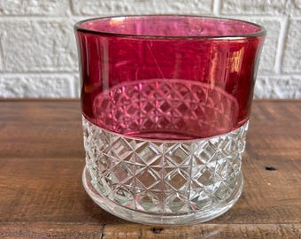 Antique Ripley Glass Company Ruby Stained Mascotte Jar