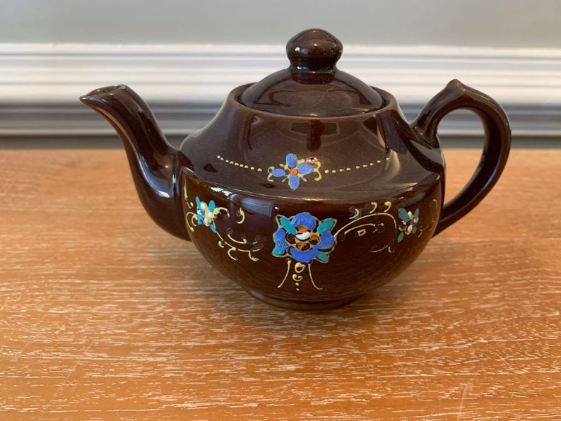 Vintage Brown Betty Teapot Etsy