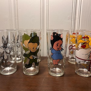 Incredible Vintage Looney Tunes/Warner Brothers Glasses - Choice of One