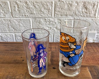 Vintage McDonaldland Character Glasses - Choice of Captain Crook or Officer Big Mac