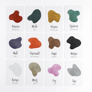 Colors and Numbers Greek Flashcards - Etsy
