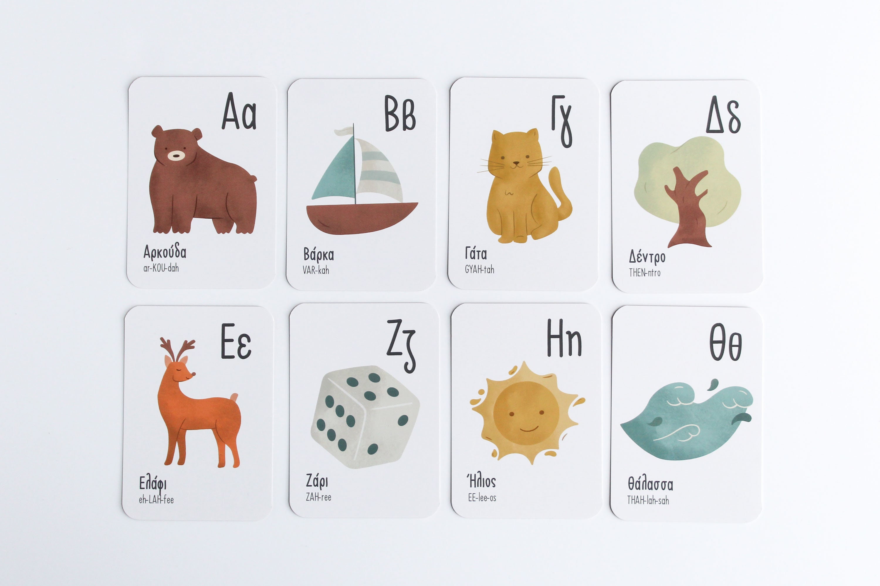 Greek Alphabet Flashcards Etsy